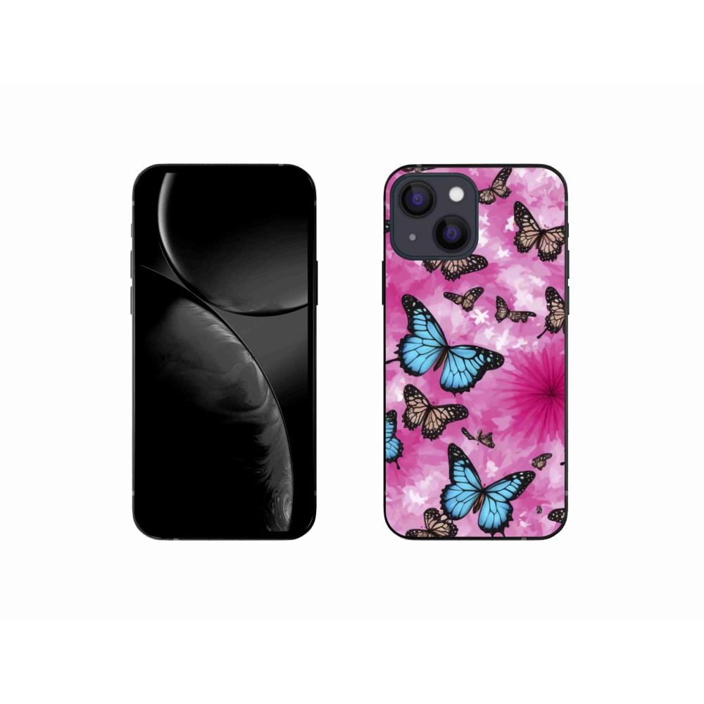 Zselés borítás mmCase iPhone 13 Mini készülékhez - pillangókert