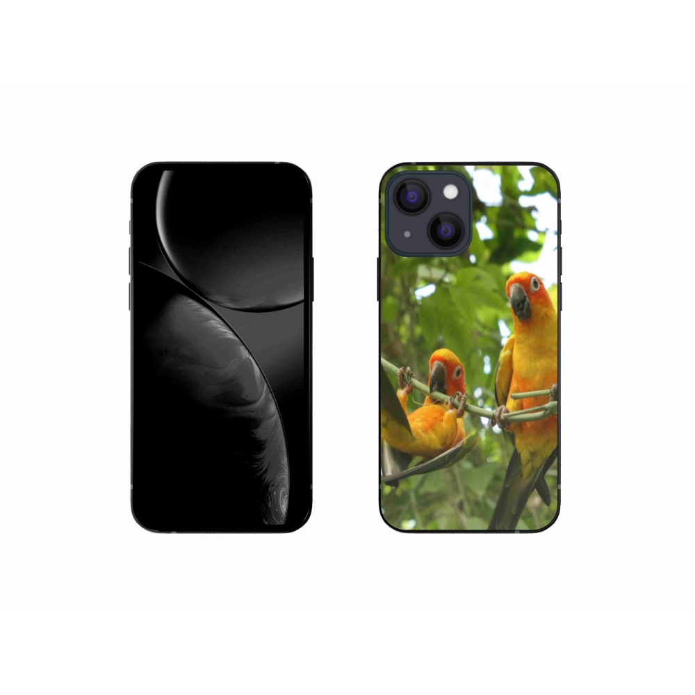 Zselés borítás mmCase iPhone 13 Mini készülékhez - papagájok aratingy