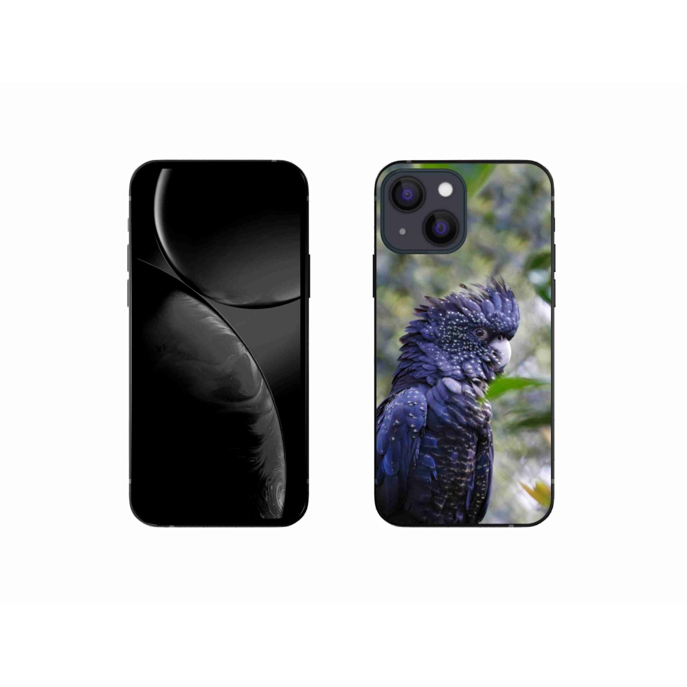 mmCase gél tok az iPhone 13 Mini-hez – fekete kakadu papagáj