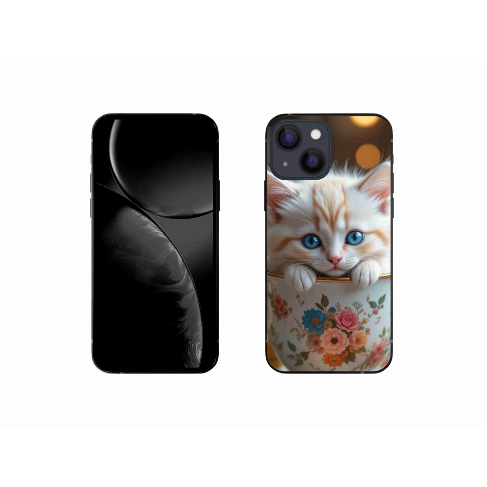 Gél borítás mmCase iPhone 13 Mini készülékhez - aranyos cica 6