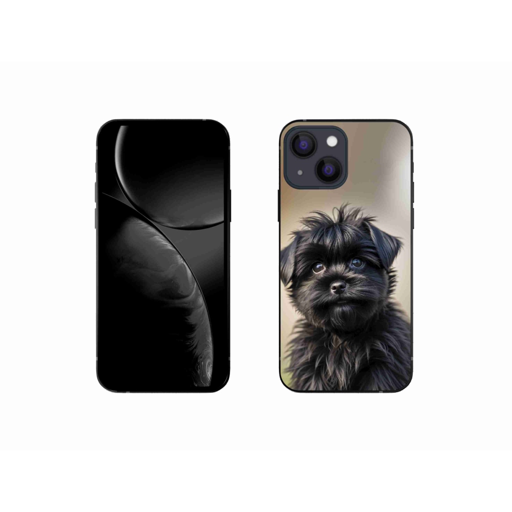 mmCase gél tok az iPhone 13 Mini-hez – aranyos fekete kutyus