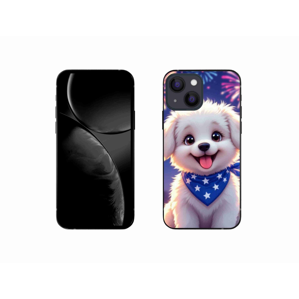 Gél borítás mmCase iPhone 13 Mini készülékhez - ünnepi kiskutya