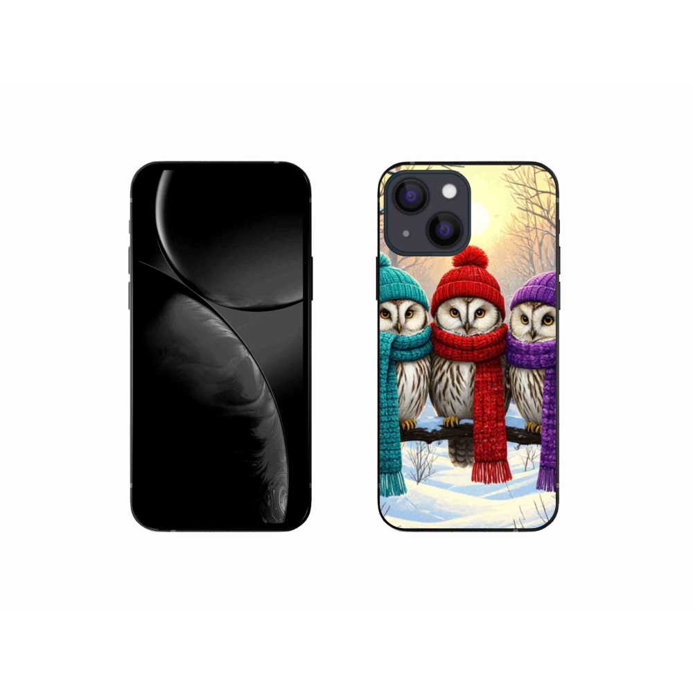 Zselés borítás mmCase iPhone 13 Mini készülékhez - bagoly barátok