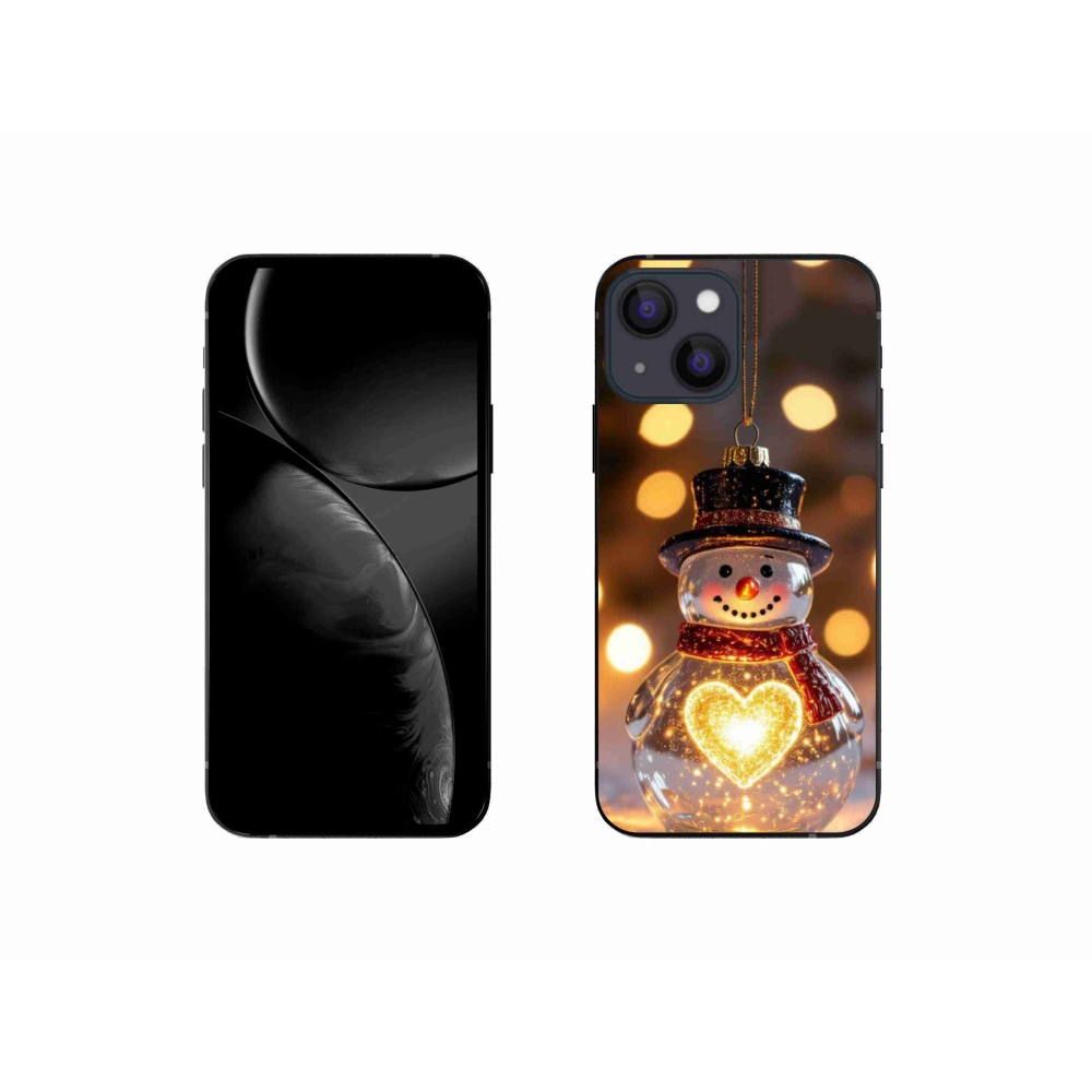mmCase gél tok az iPhone 13 Mini-hez – világító karácsonyi hóember