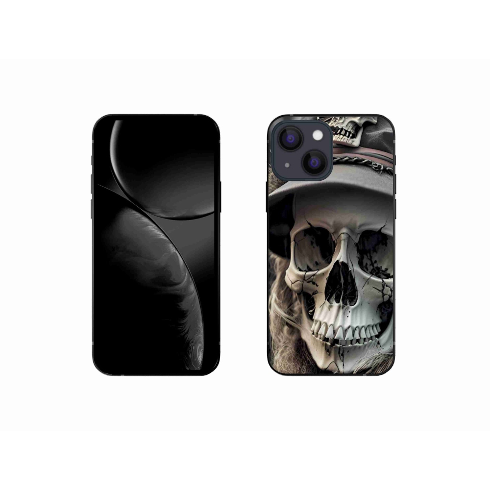 Zselés borítás mmCase iPhone 13 Mini készülékhez - sötét koponya