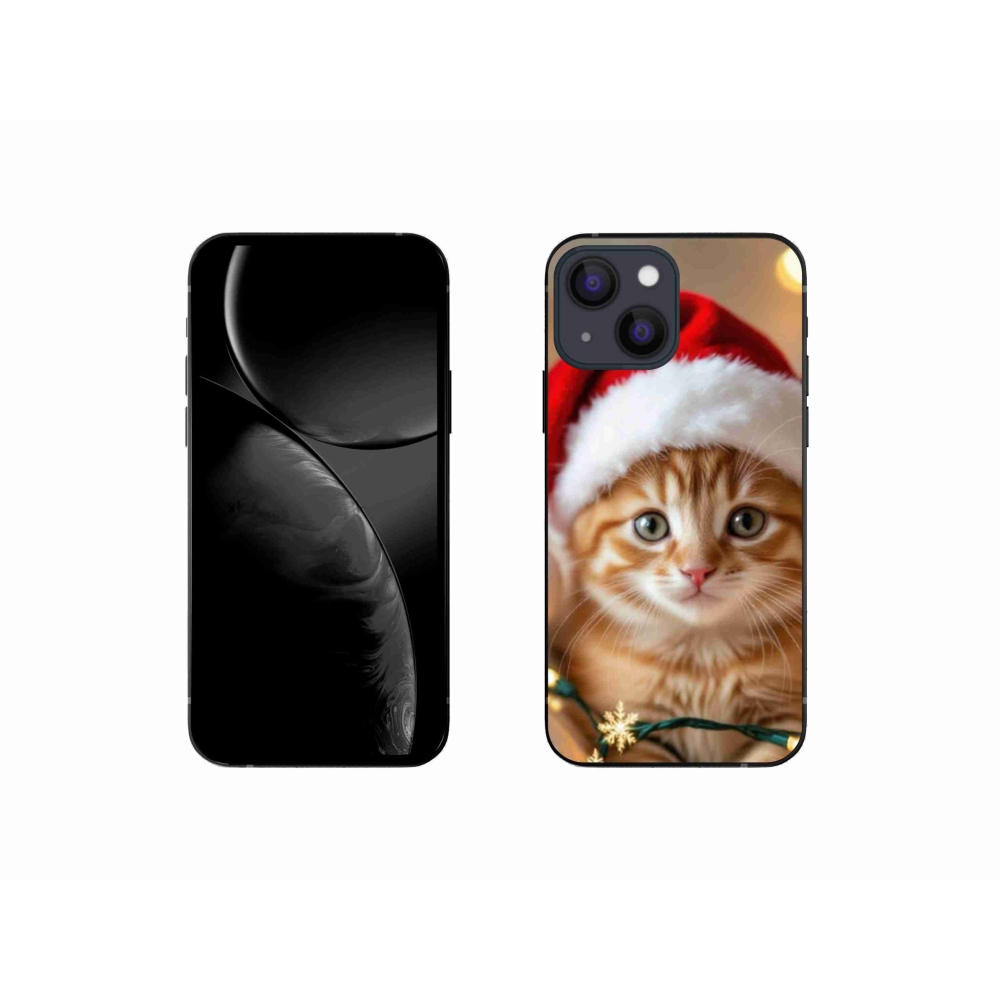 Gél borítás mmCase iPhone 13 Mini készülékhez - Karácsonyi cica