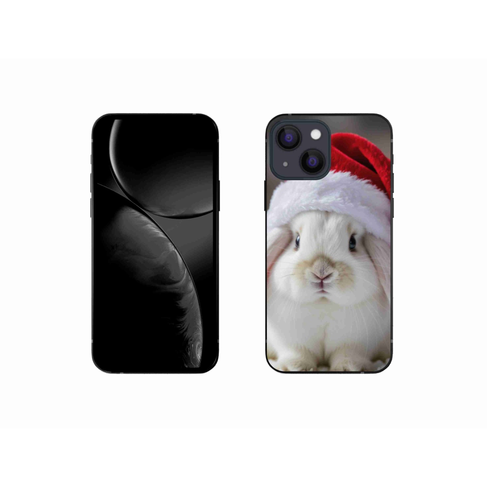 Gél borítás mmCase iPhone 13 Mini készülékhez - Karácsonyi nyúl