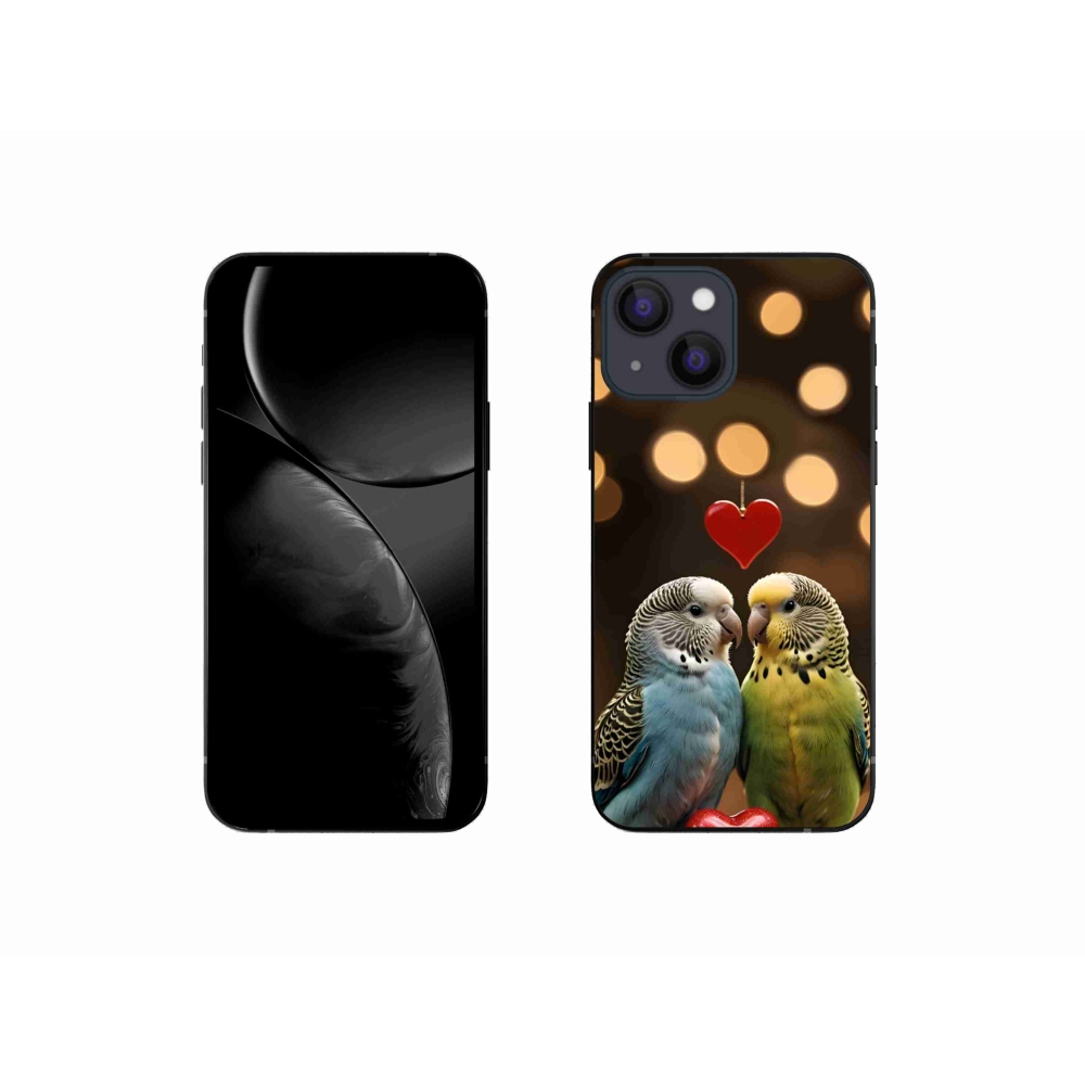 mmCase gél tok az iPhone 13 Mini-hez – szerelmes papagájok