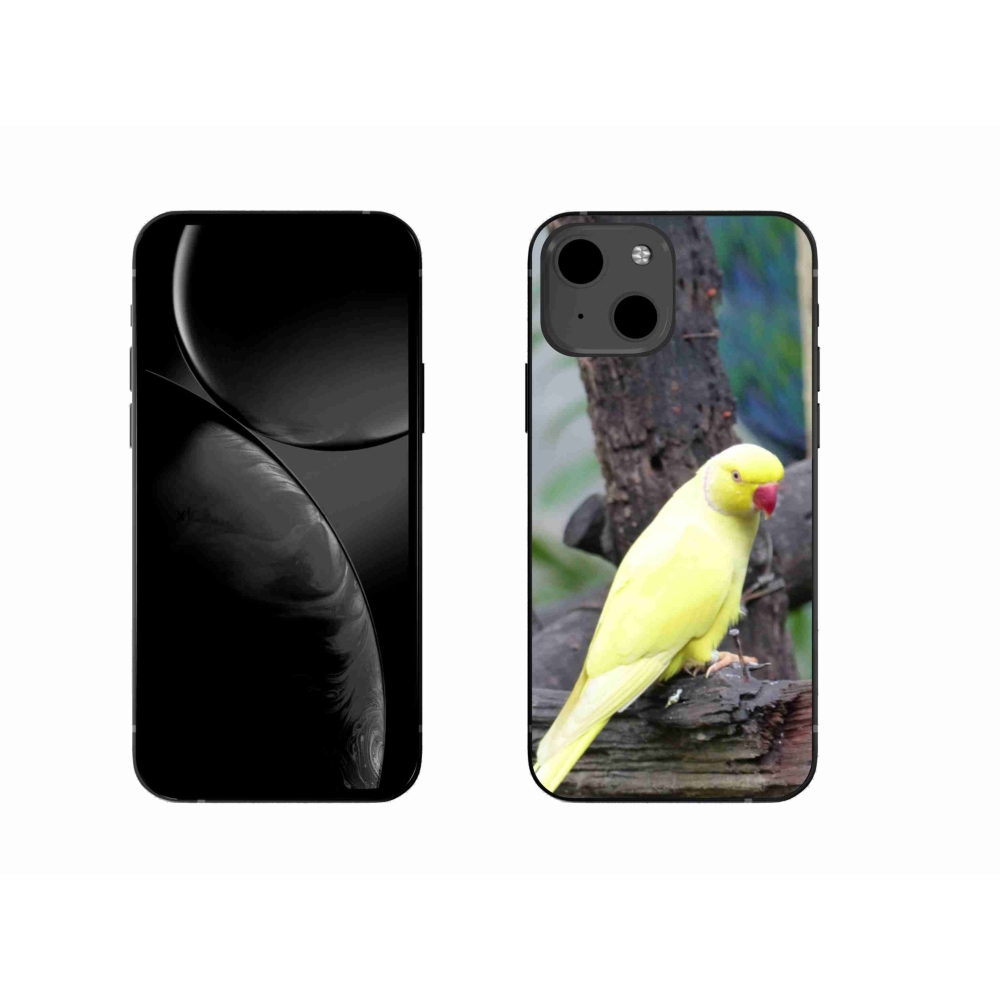 Zselés borítás mmCase iPhone 13 készülékhez - papagáj alexander sárga