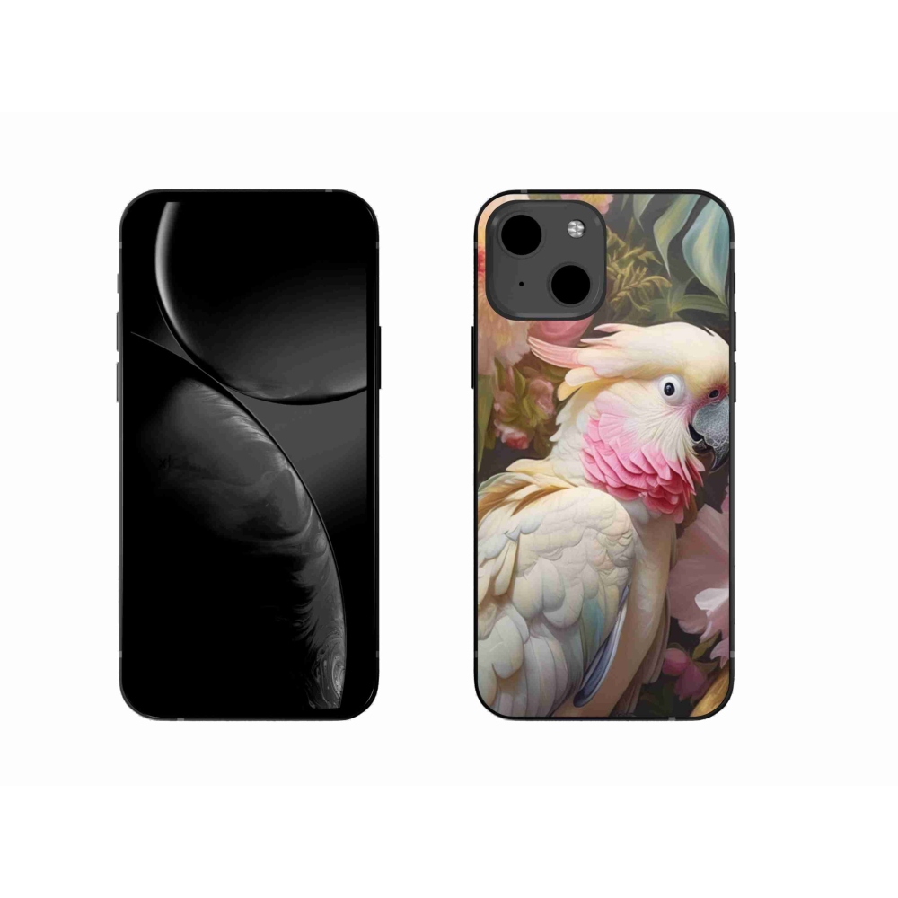 Zselés borítás mmCase iPhone 13 készülékhez - papagáj kakadu rózsaszín 2