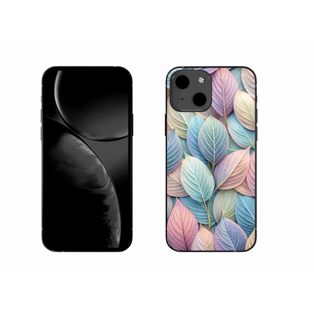 Zselés borítás mmCase iPhone 13 készülékhez - pasztell levelek