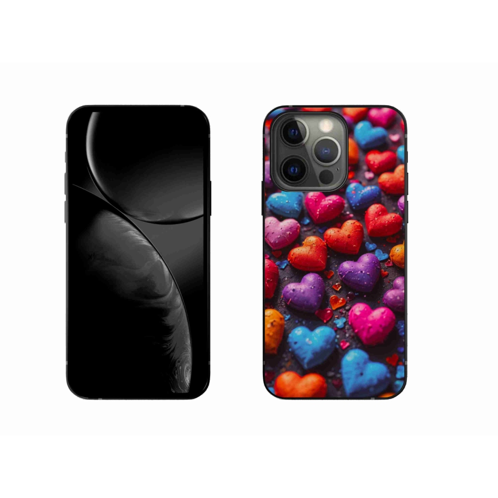 Zselés borítás mmCase iPhone 13 Pro készülékhez - színes szív