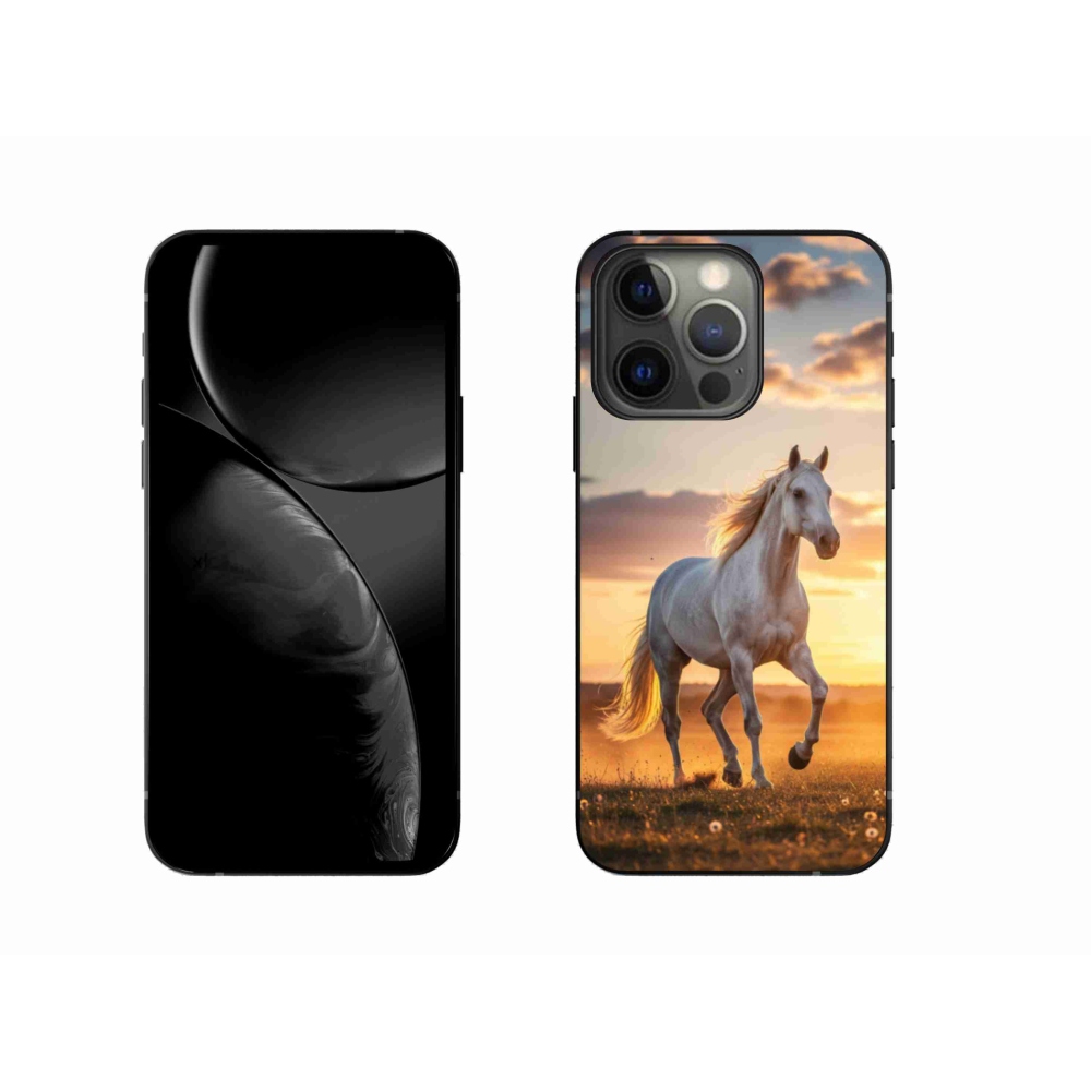 Gél borítás mmCase iPhone 13 Pro készülékhez - Futó fehér ló 2