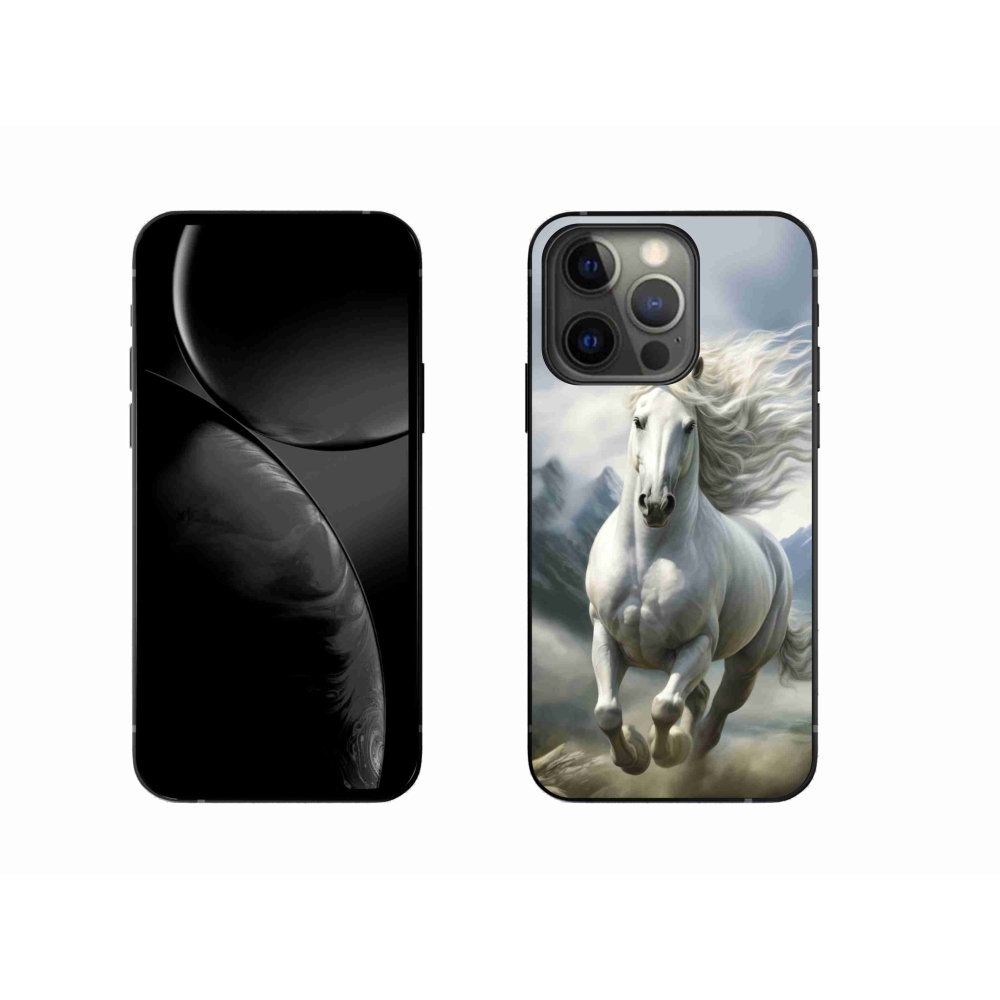 mmCase gél tok az iPhone 13 Pro-hoz – futó fehér ló 3