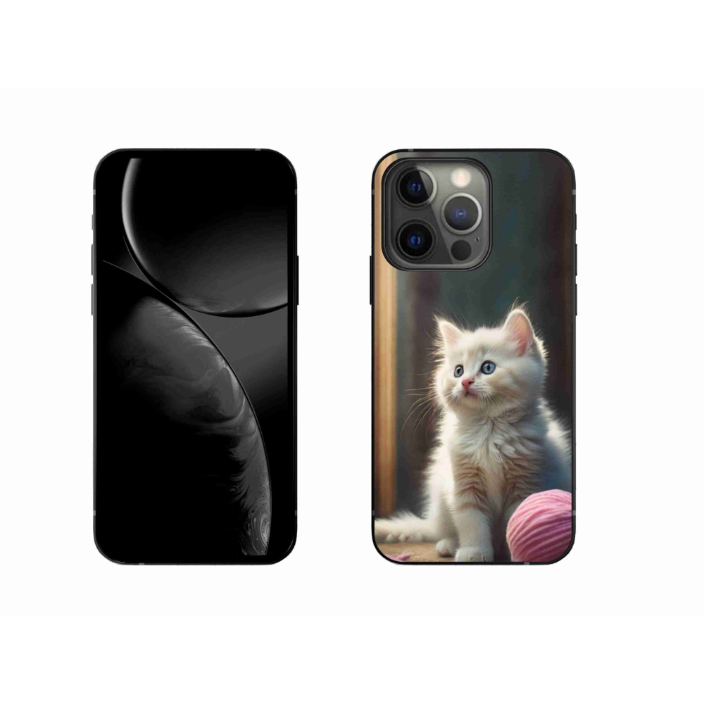 Zselés borítás mmCase iPhone 13 Pro készülékhez - fehér cica 2
