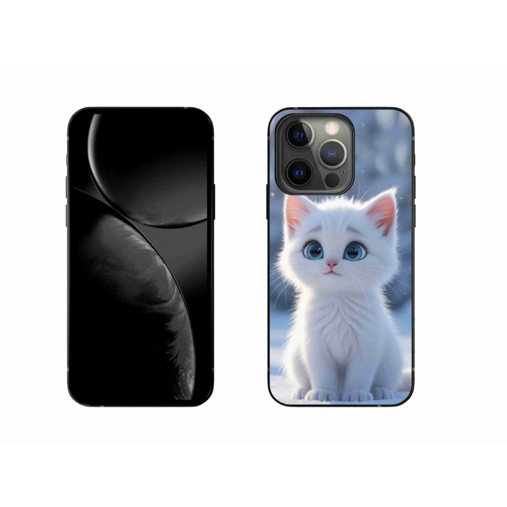 mmCase gél tok az iPhone 13 Pro-hoz – fehér cica 3