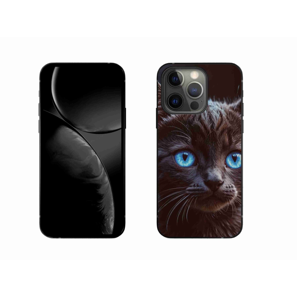 Zselés borítás mmCase iPhone 13 Pro készülékhez - fekete cica 2