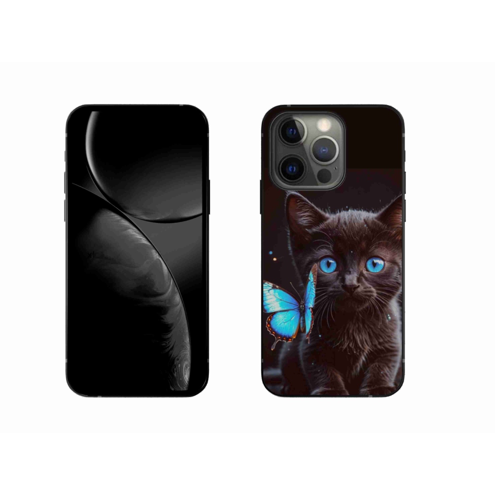 Zselés borítás mmCase iPhone 13 Pro készülékhez - fekete cica 3