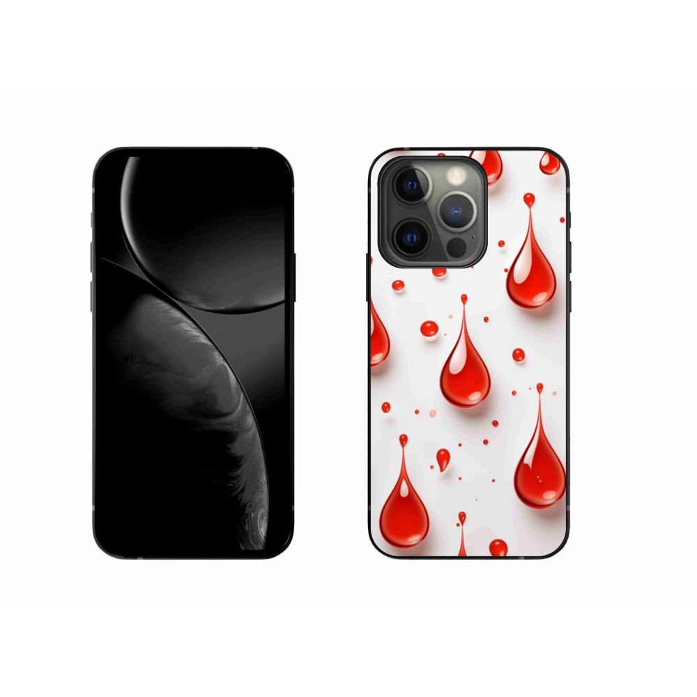 Zselés borítás mmCase iPhone 13 Pro készülékhez - piros cseppek