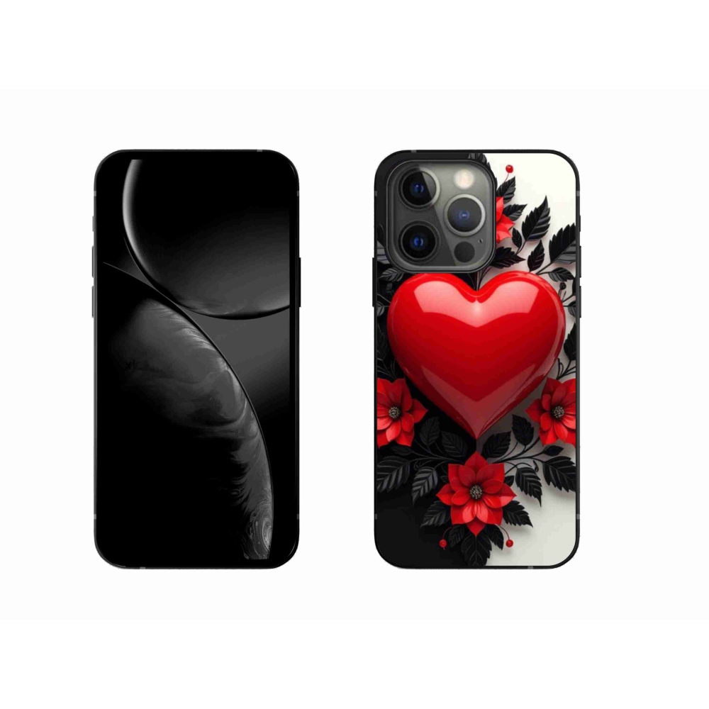 Gél borítás mmCase iPhone 13 Pro készülékhez - piros szív