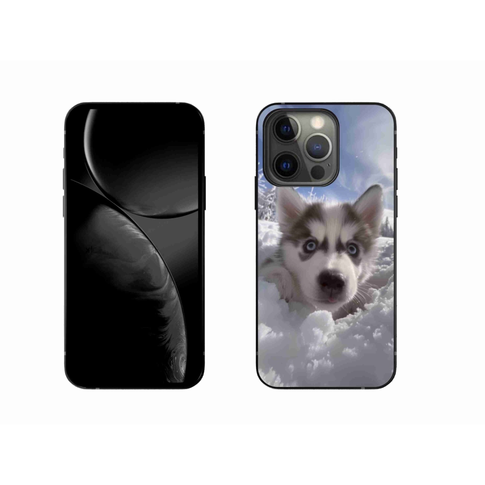 Zselés borítás mmCase iPhone 13 Pro készülékhez - husky a hóban