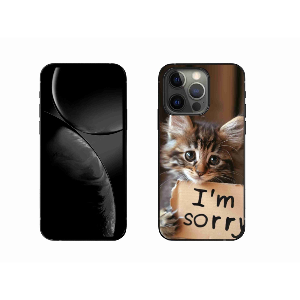 Zselés borítás mmCase iPhone 13 Pro készülékhez - macska bocsánatkérése