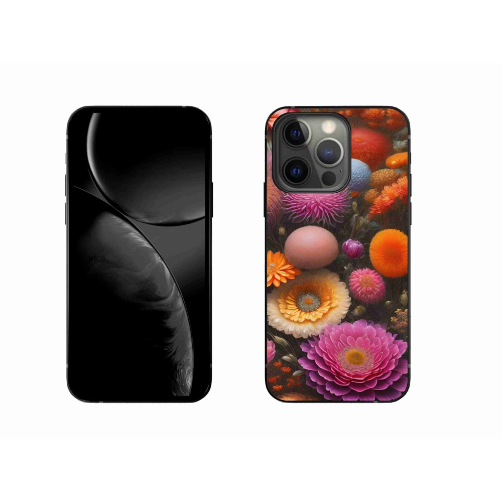 Gél borítás mmCase iPhone 13 Pro készülékhez - virágos kompozíció