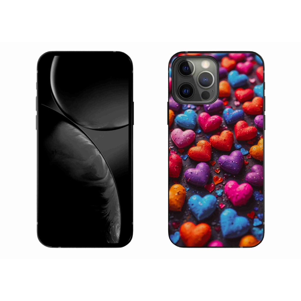 Gél borítás mmCase iPhone 13 Pro Max készülékhez - színes szív