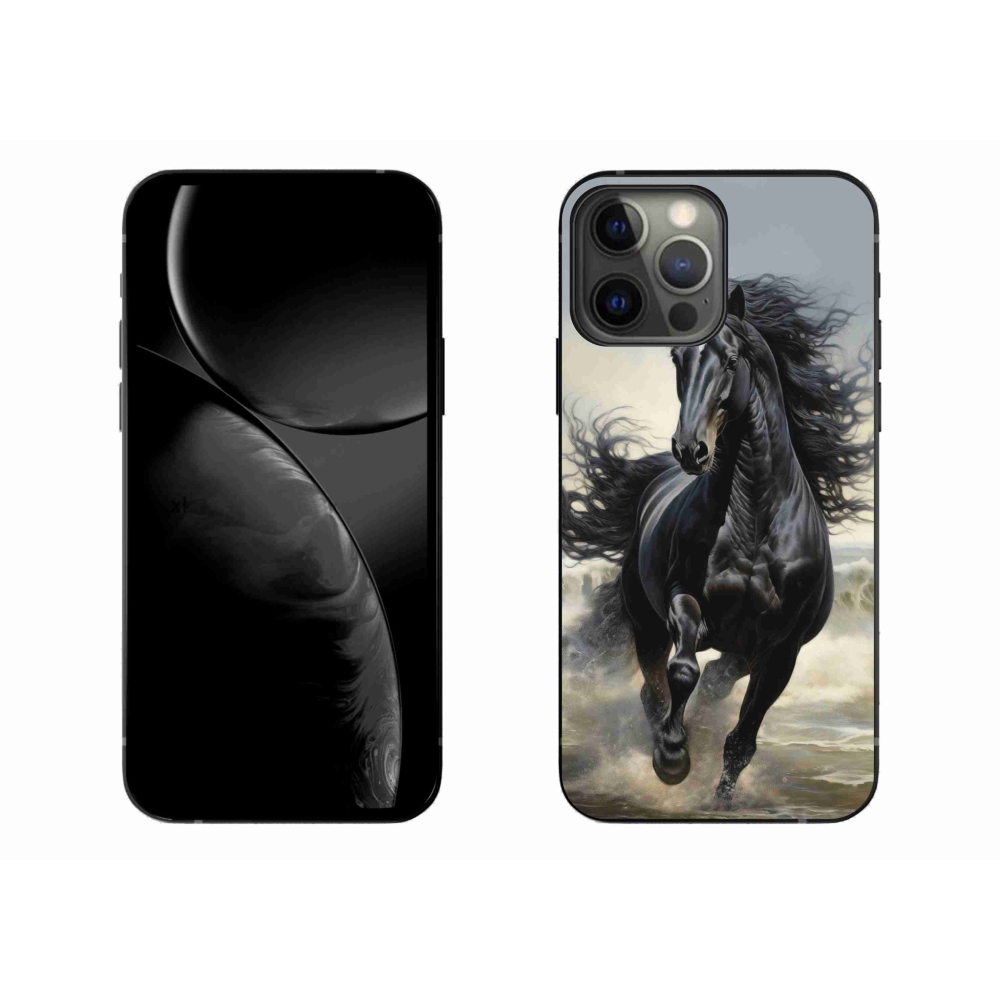 mmCase gél tok az iPhone 13 Pro Max-hoz – futó fekete ló