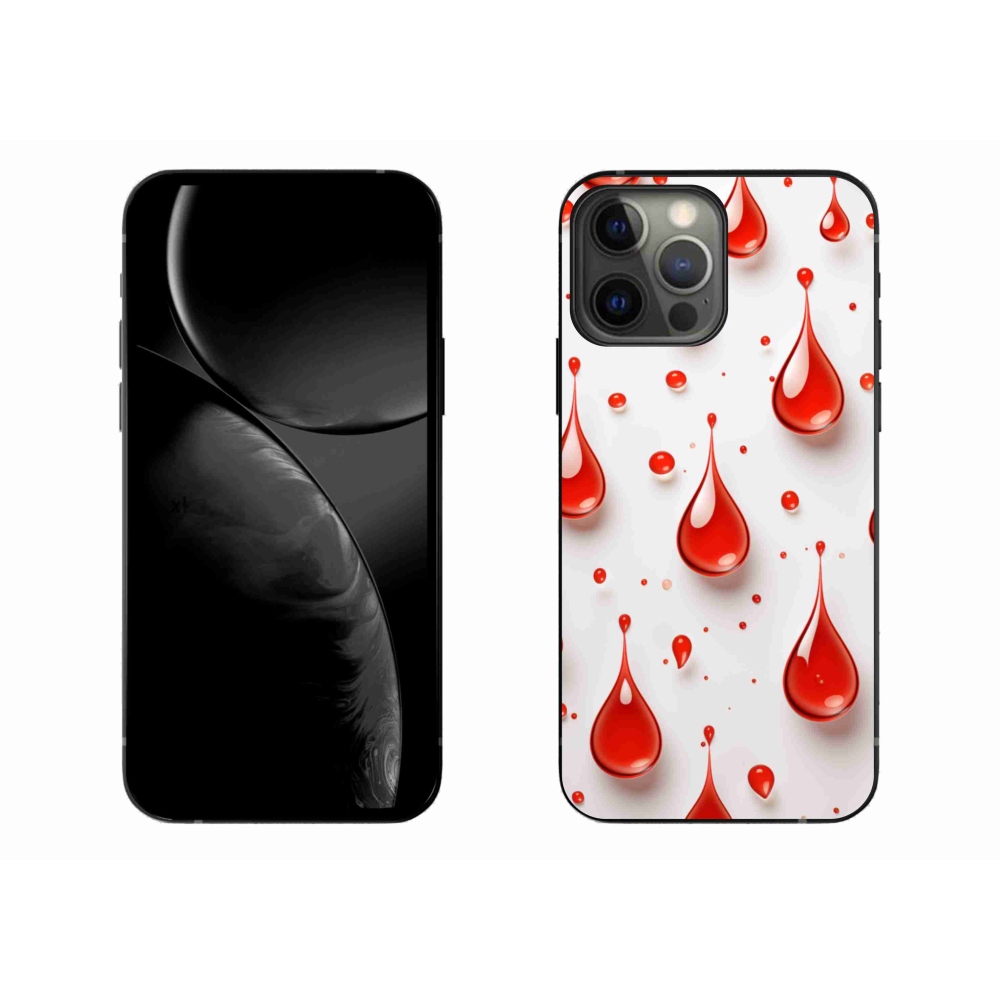 Zselés borítás mmCase iPhone 13 Pro Max készülékhez - piros cseppek