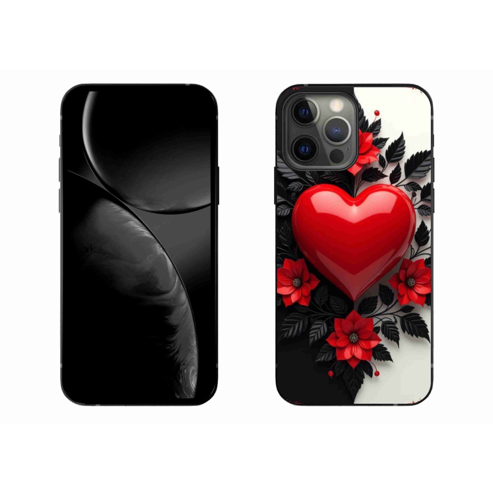 Zselés borítás mmCase iPhone 13 Pro Max készülékhez - piros szív