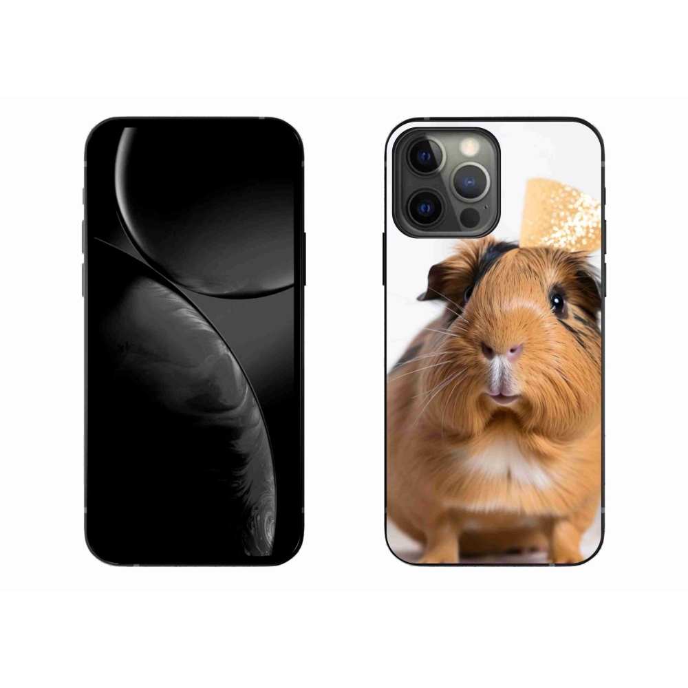 Zselés borítás mmCase iPhone 13 Pro Max készülékhez - barna tengerimalac