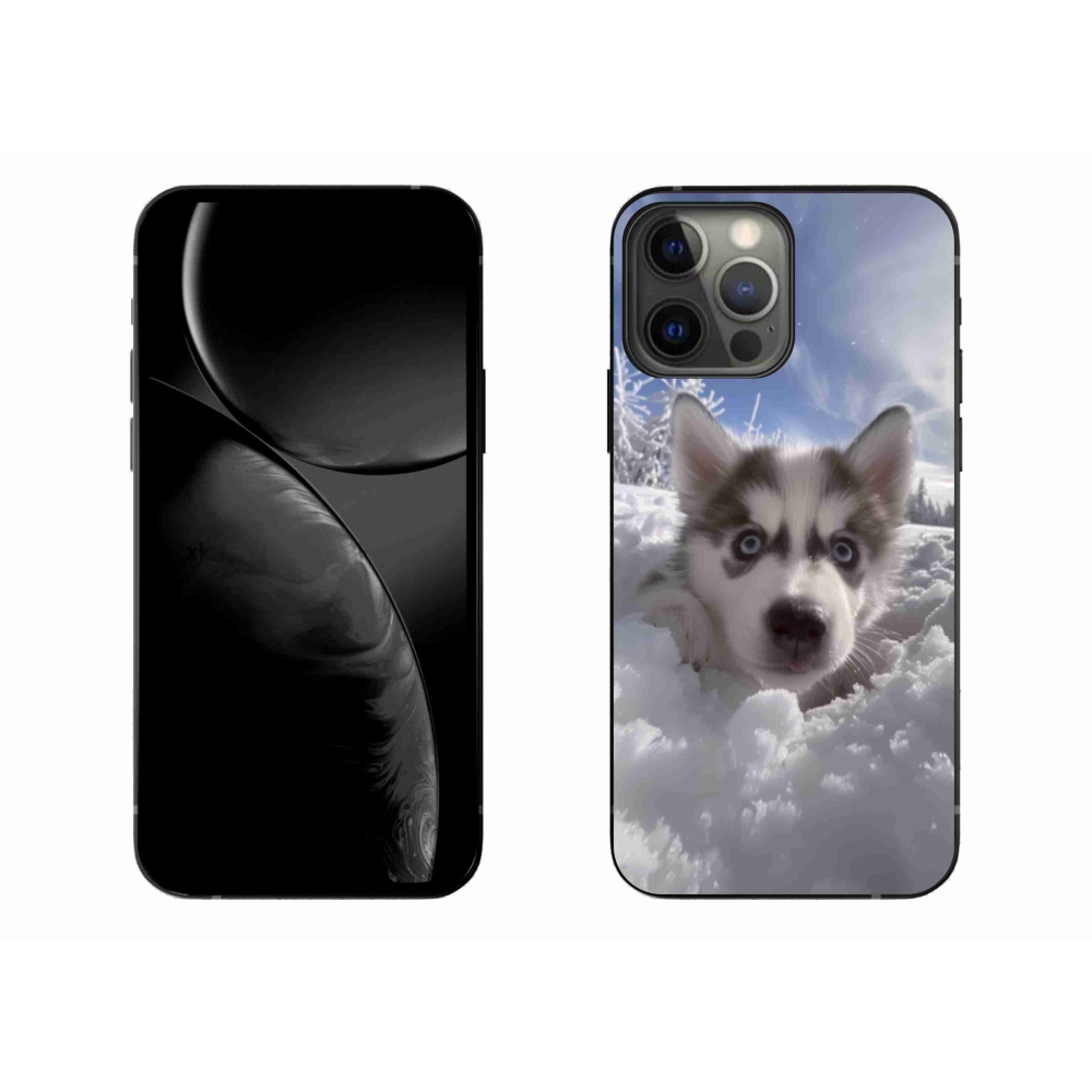 Gél borítás mmCase iPhone 13 Pro Max készülékhez - husky a hóban