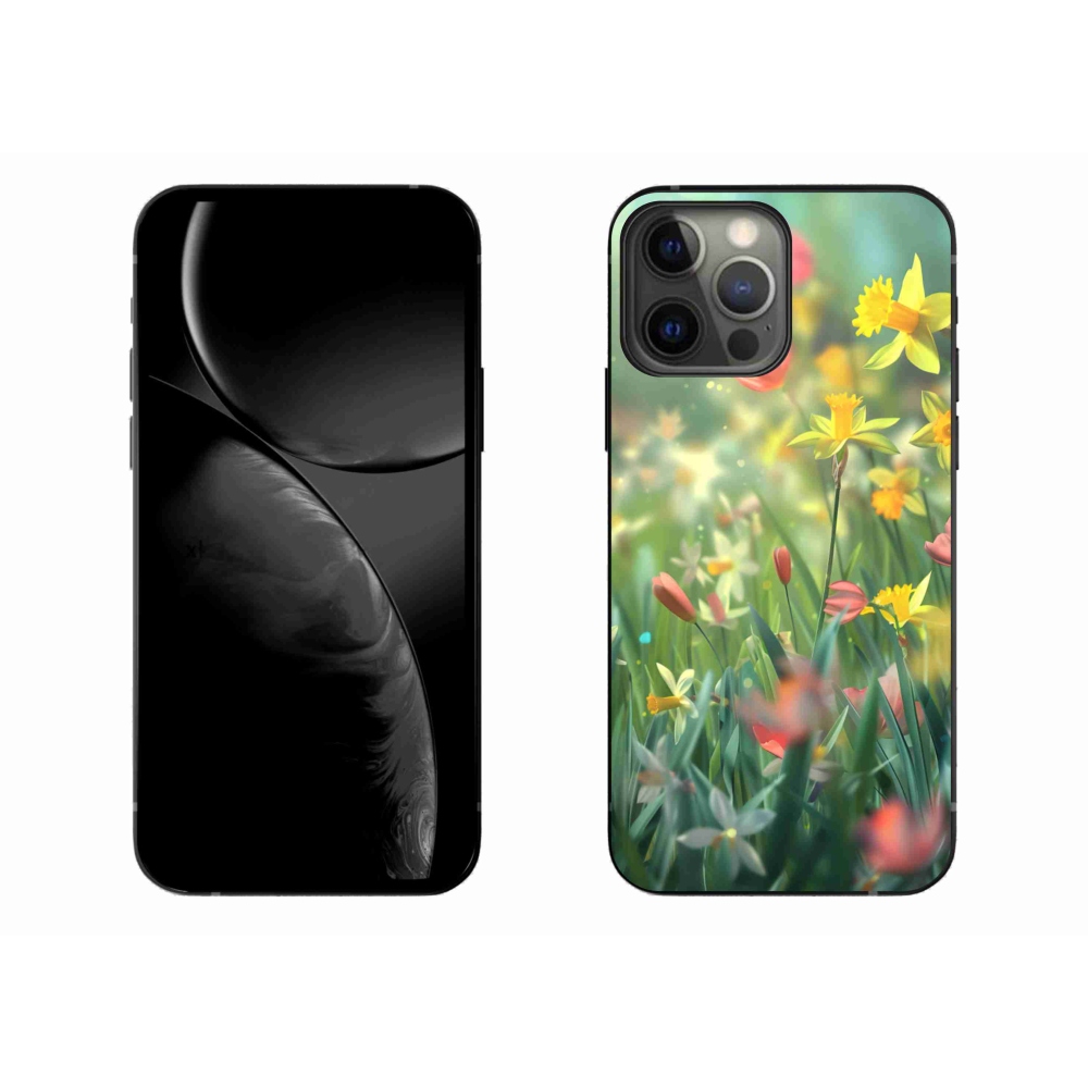 Gél borítás mmCase iPhone 13 Pro Max készülékhez - tavaszi virágok