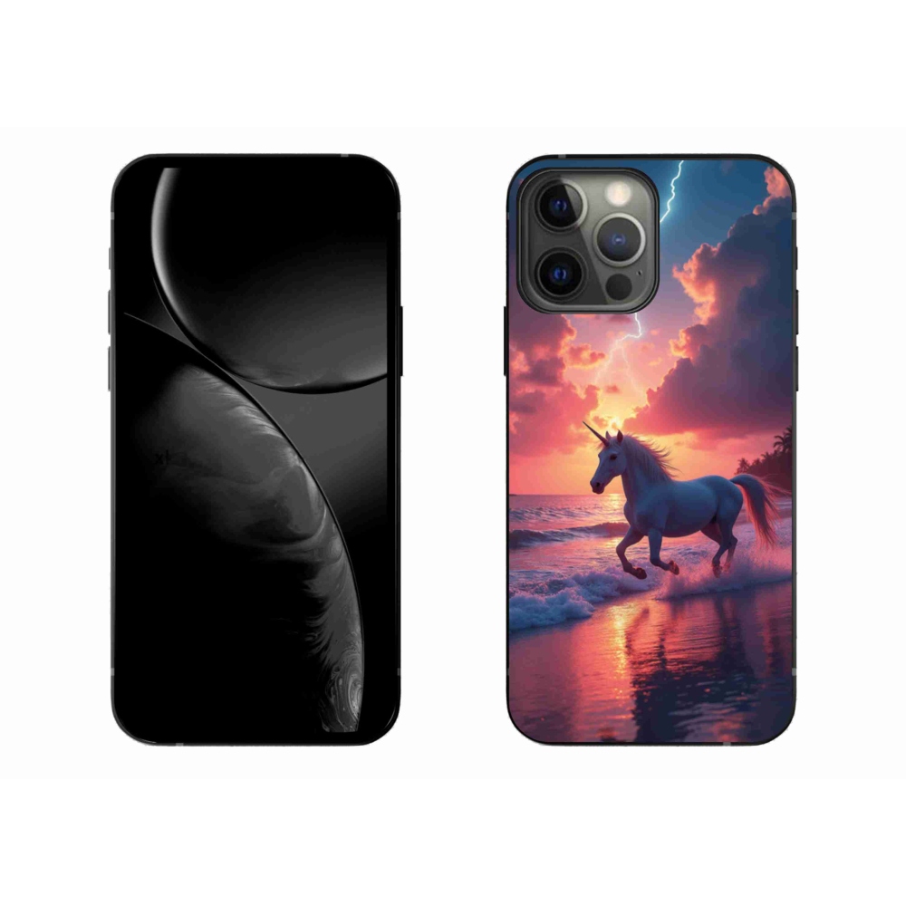 Gél borítás mmCase iPhone 13 Pro Max készülékhez - egyszarvú a tengerparton