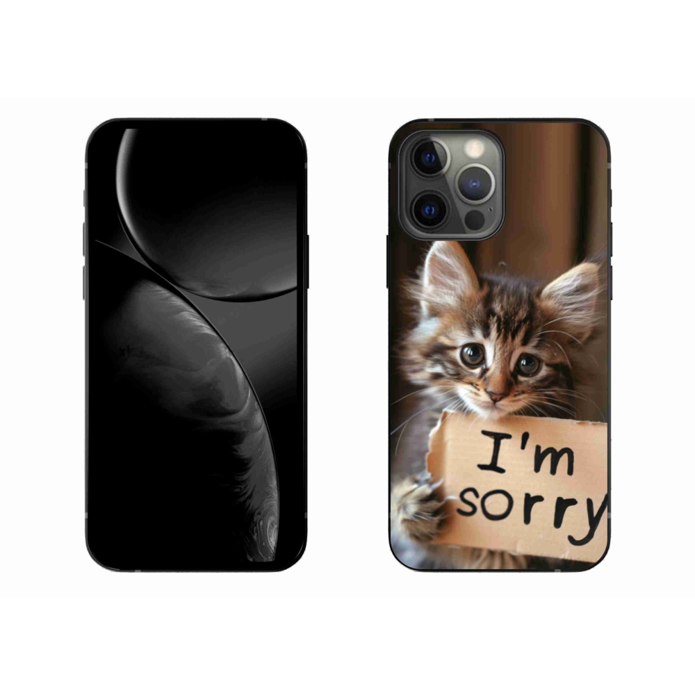 Zselés borítás mmCase iPhone 13 Pro Max készülékhez - macska bocsánatkérés