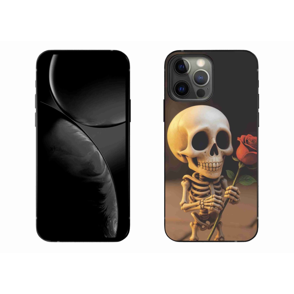 Gél borítás mmCase iPhone 13 Pro Max készülékhez - csontváz rózsával