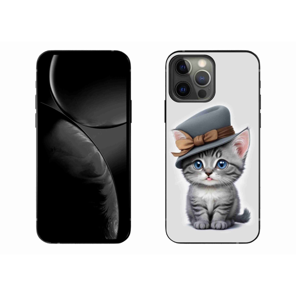 Gél borítás mmCase iPhone 13 Pro Max készülékhez - cica sapkával