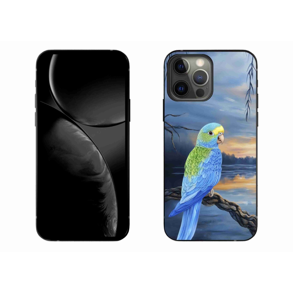 Zselés borítás mmCase iPhone 13 Pro Max készülékhez - kék papagáj