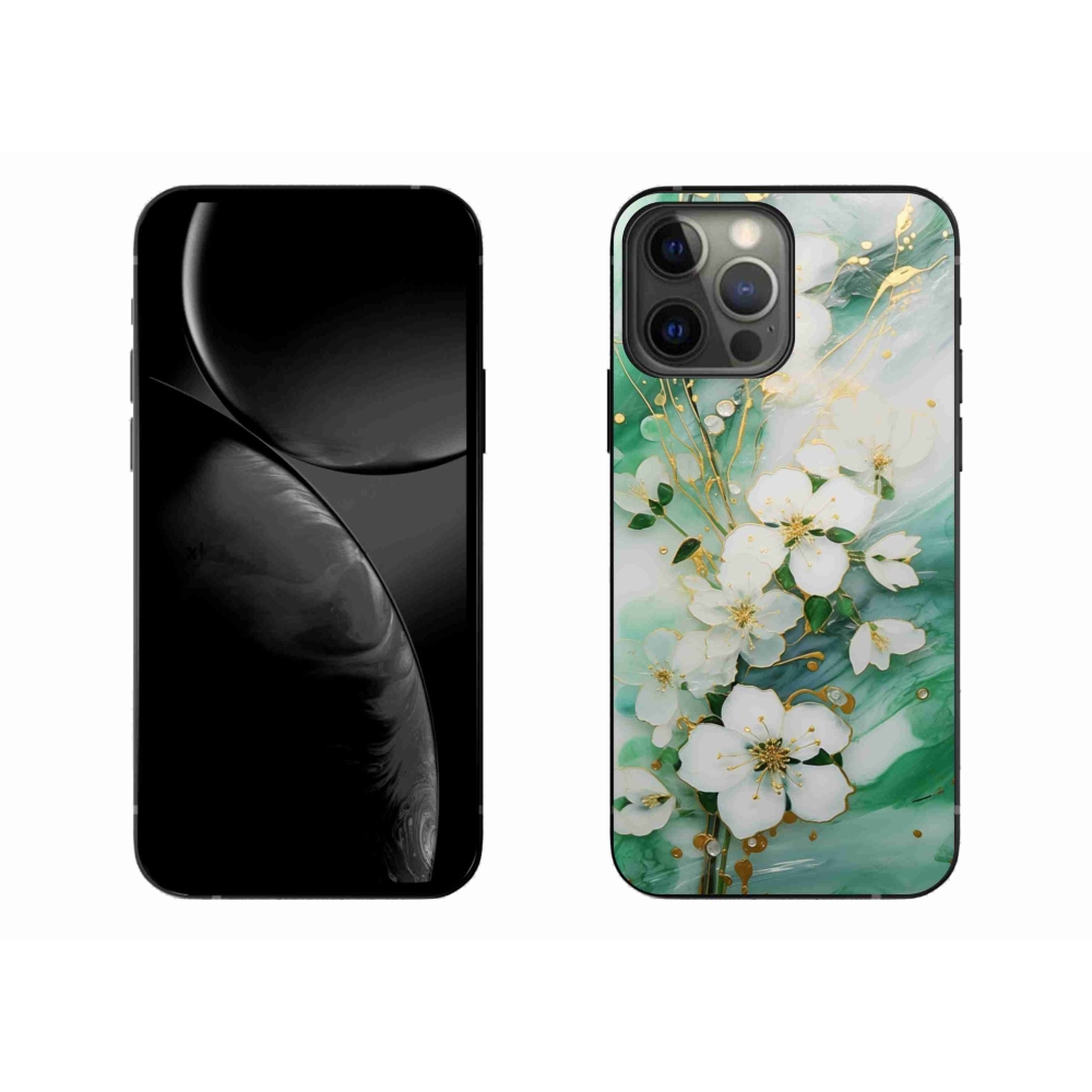 Zselés borítás mmCase iPhone 13 Pro Max készülékhez - finom virágok