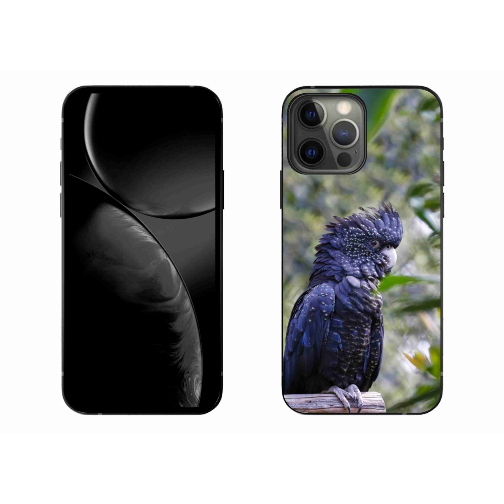 mmCase gél tok az iPhone 13 Pro Max-hoz – fekete kakadu papagáj