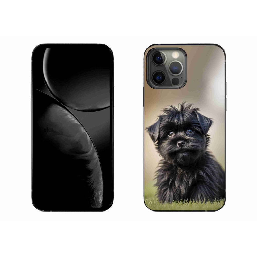 mmCase gél tok az iPhone 13 Pro Max-hoz – aranyos fekete kutyus