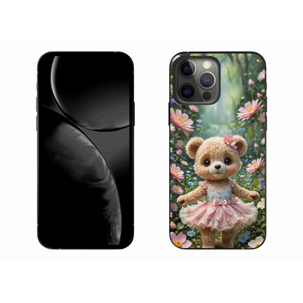 mmCase gél tok az iPhone 13 Pro Max-hoz – aranyos mackó virágok között