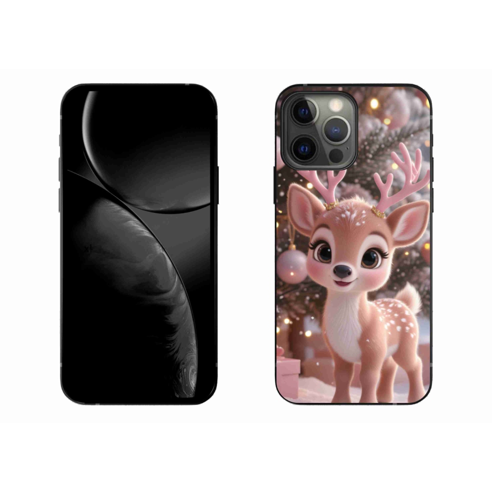 Zselés borítás mmCase iPhone 13 Pro Max készülékhez - aranyos rénszarvas