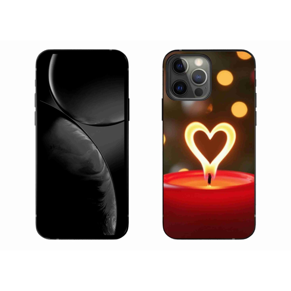 Zselés borítás mmCase iPhone 13 Pro Max készülékhez - láng szíve