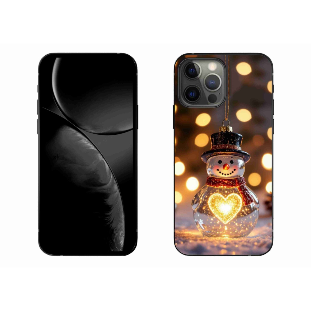 mmCase gél tok az iPhone 13 Pro Max-hoz – világító karácsonyi hóember