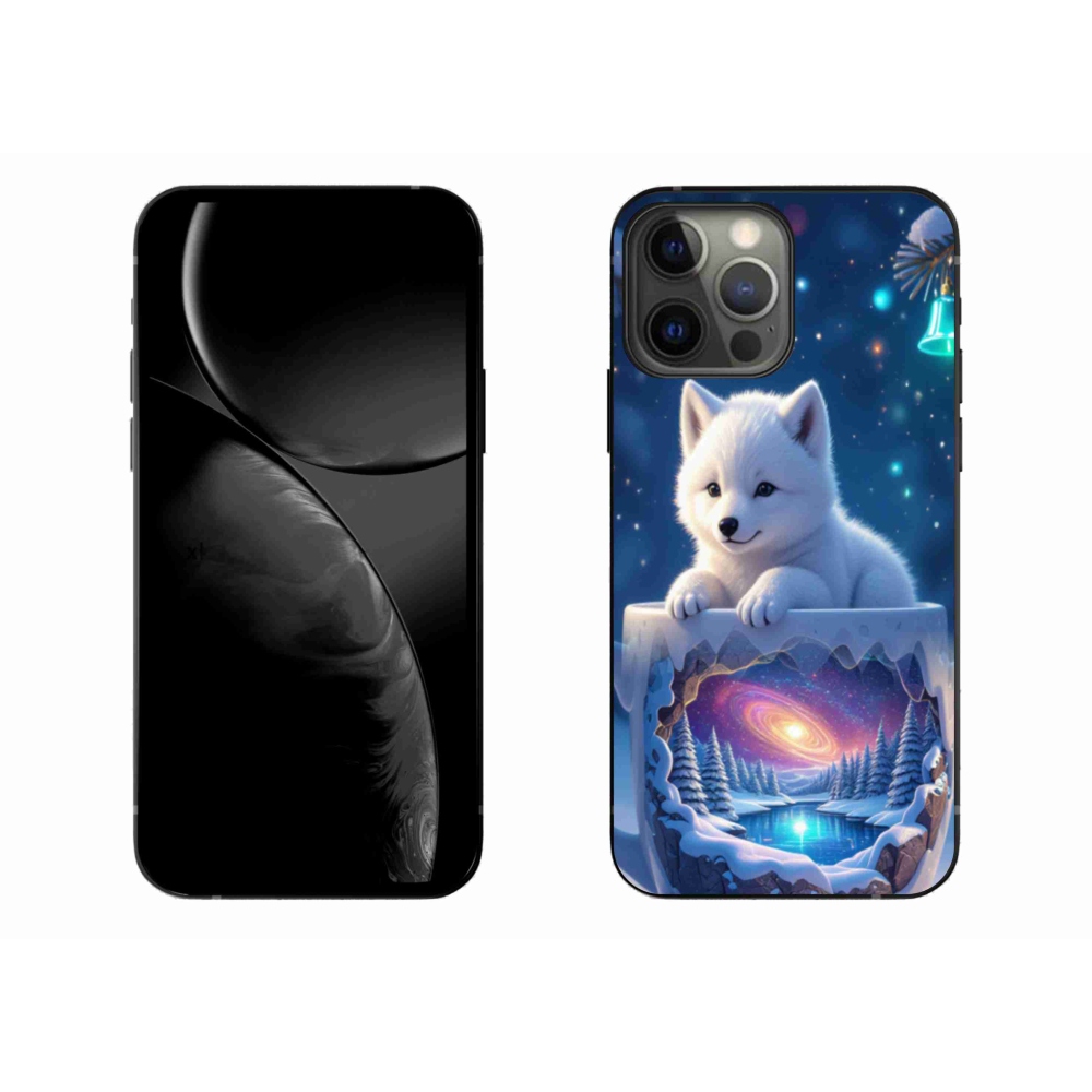 Gél borítás mmCase iPhone 13 Pro Max készülékhez - Karácsonyi kölyökkutyakölyök