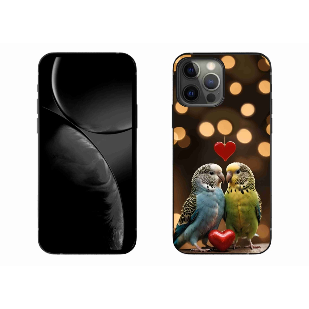 mmCase gél tok az iPhone 13 Pro Max-hoz – szerelmes papagájok