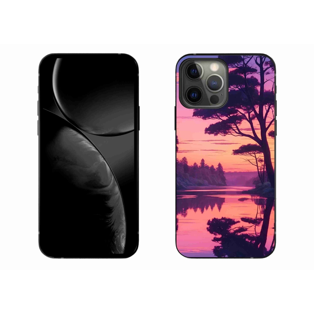 Zselés borítás mmCase iPhone 13 Pro Max készülékhez - naplemente a tó fölött