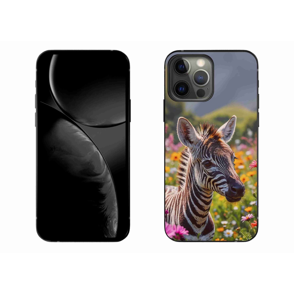 mmCase gél tok az iPhone 13 Pro Max-hoz – zebra a réten